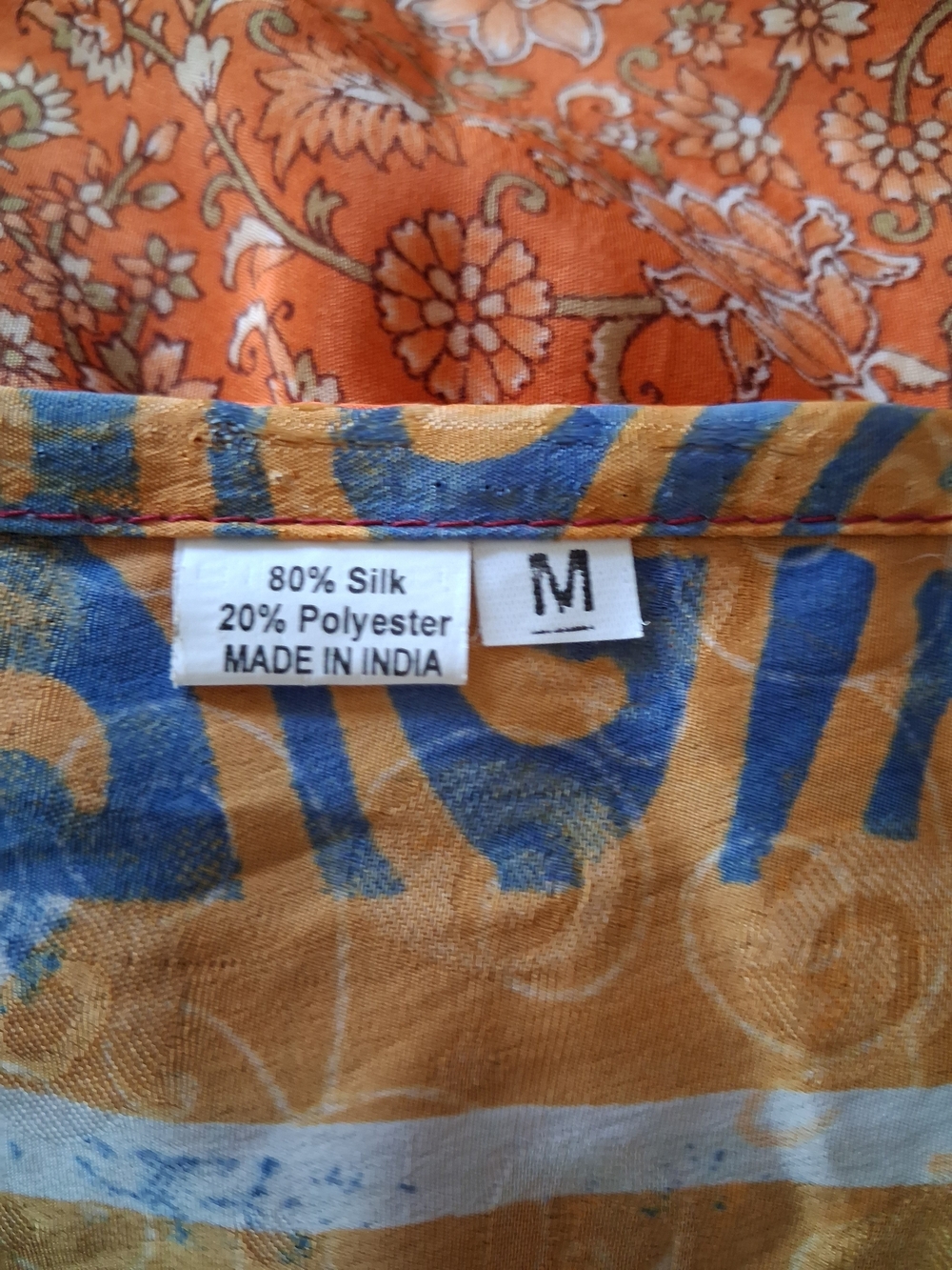 Vintage Women's Kariza Orange Paisley Layered Wrap Skirt - Picture 10 of 12